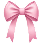 baby pink bow sticker