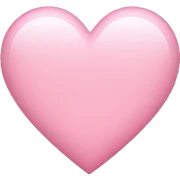 Light pink IOS heart sticker