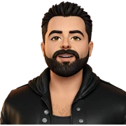 bearded guy in leather jacket sticker