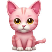 cute pink cat sticker