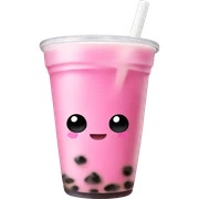 Pink boba tea  sticker