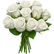 White roses sticker