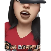 black haired solo portrait sticker