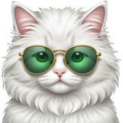 Cat with sunglasses sticker