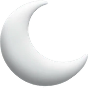 Crescent in a cloud sticker