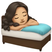 Brunette girl sleeping sticker