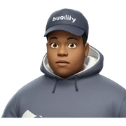 boy with hat looking forward sticker