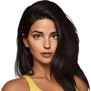 realistic portrait of girl sticker