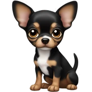 Black brown chihuahua puppy sticker