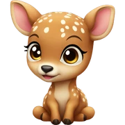 Baby deer love sticker