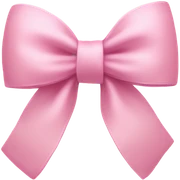 light pink bow on light pink bow sticker