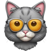 Cat with sunglasses sticker