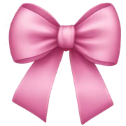 Pink bow sticker