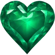 emerald green heart sticker