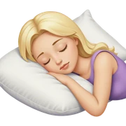 Blonde girl sleeping on a pillow sticker