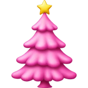 Pink Christmas tree  sticker