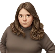 brown haired girl in sweater sticker