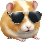 Hamster wearing sunglasses  sticker