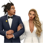 formal attire couple portrait sticker