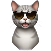 Cat with sunglasses sticker