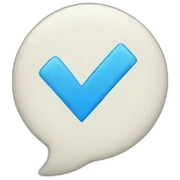 blue checkmark sticker