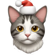 Christmas cat sticker