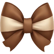 Brown bow sticker