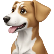 Dog blue and white  sticker