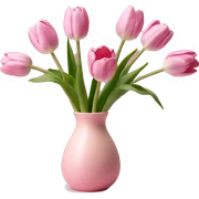 Pastell pink tulips vase sticker