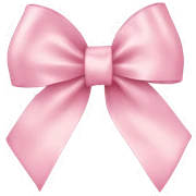light pink ribbon bow sticker