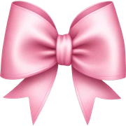 light pink ribbon bow sticker