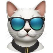 Cat with sunglasses sticker