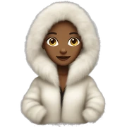 girl wearing fur coat, luxurious  sticker