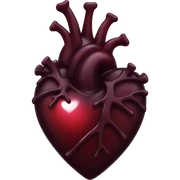 dark red glass heart sticker
