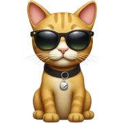 Cat with sunglasses sticker