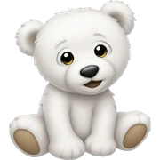 white teddy bear sticker