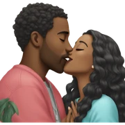 Lamar kissing Tiffany  sticker