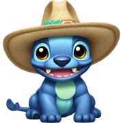 Stitch con sombrero sticker