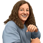 smiling boy with long hair sticker