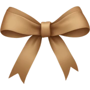 light brown ribbon bow sticker
