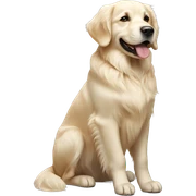 English cream golden retriever sticker