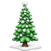 Snowy Christmas tree sticker