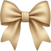 Beige bow sticker