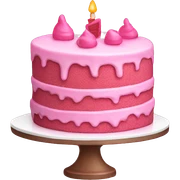 pink cake sticker