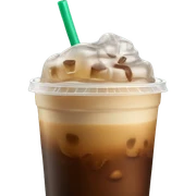 Starbuck ice coffee with ice cubes sticker