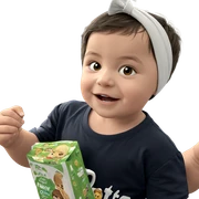 child in a realistic setting sticker
