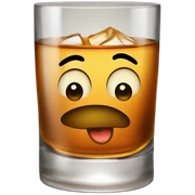 liquor in whiskey glass sticker