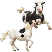Horse and cow dancing  sticker