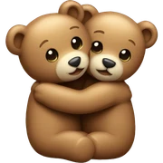 two teddy bears hugging sticker