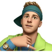 stylish boy with accessories sticker